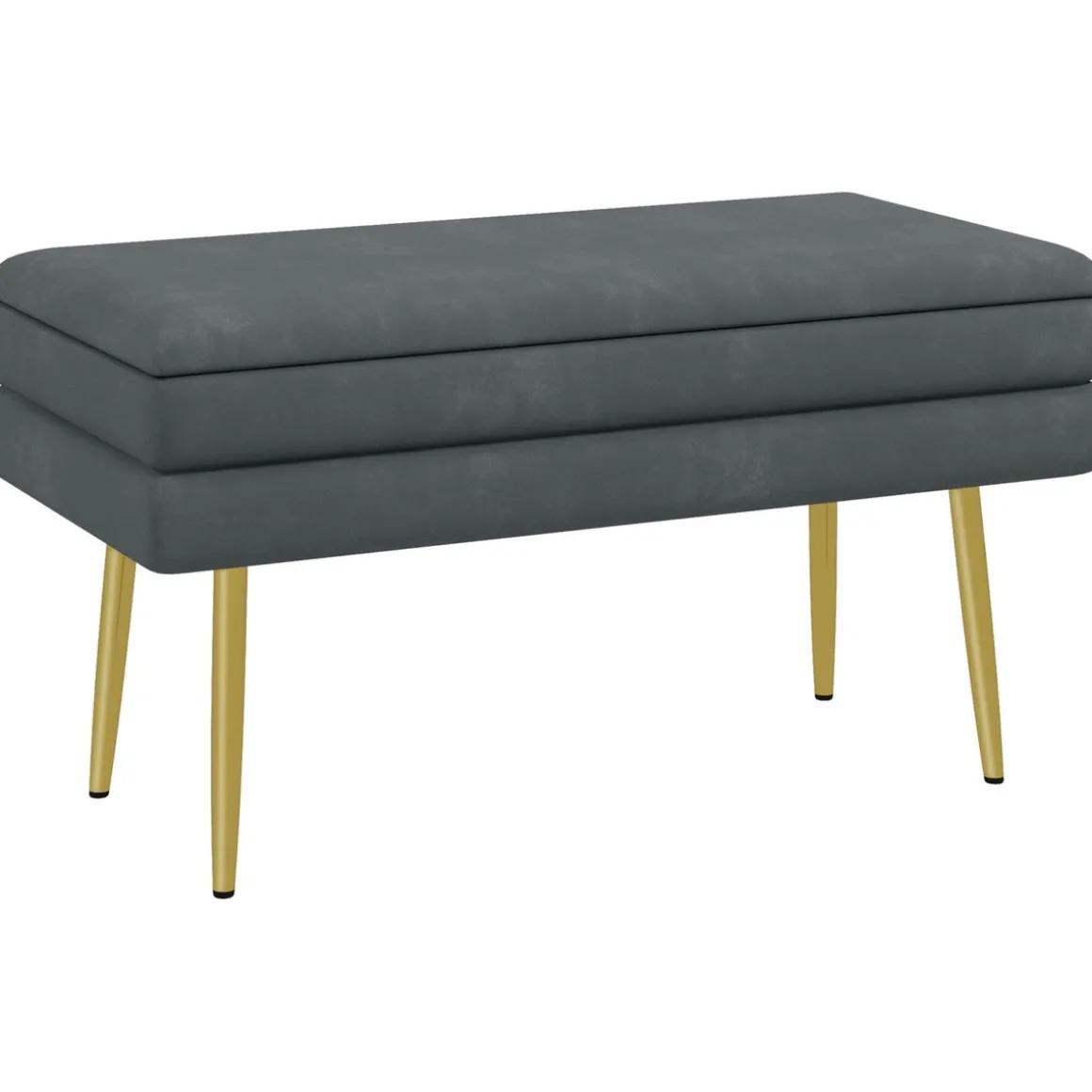 Banco de almacenaje Gatsby Homcom acolchado gris oscuro 43x79,5x37,5 cm