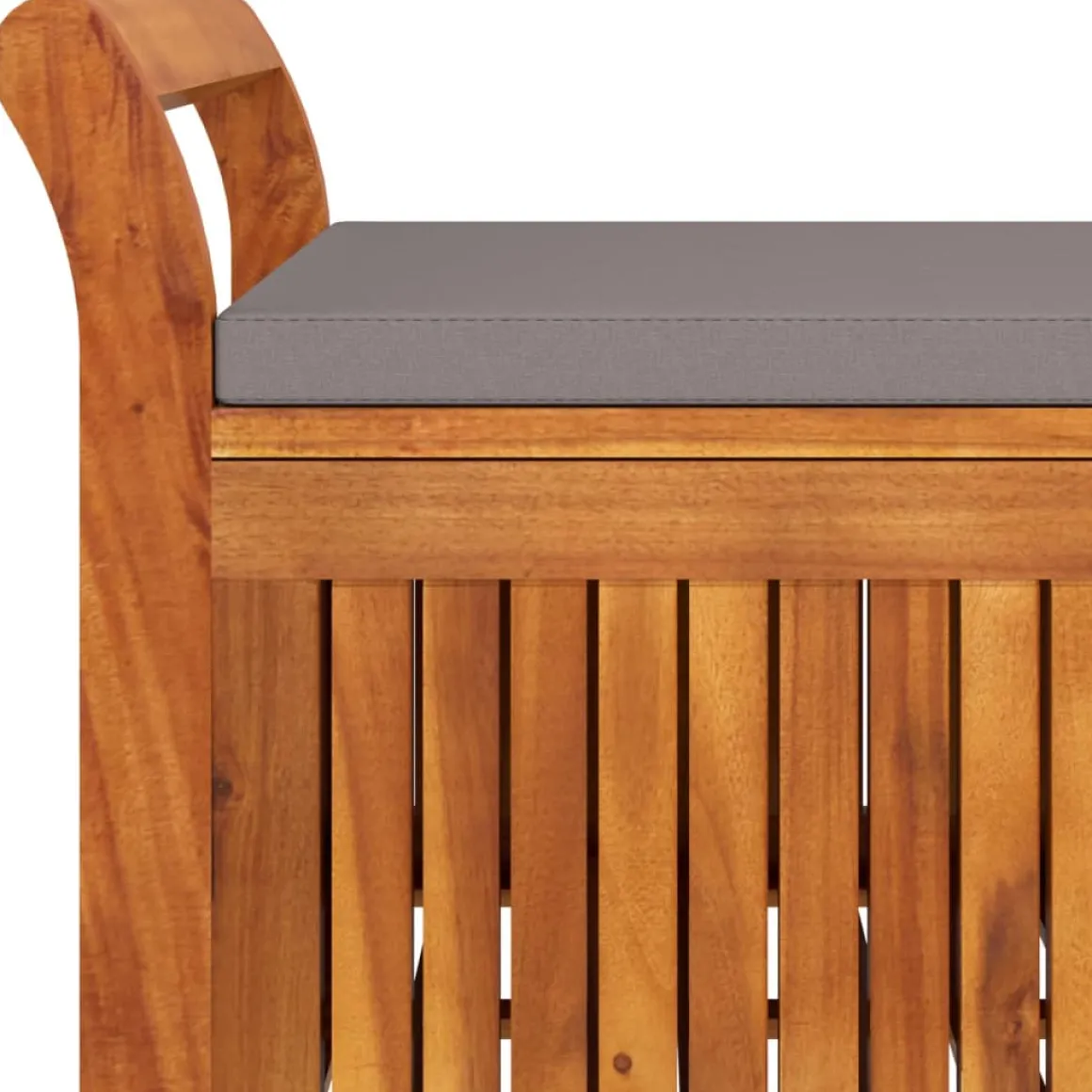 Banco de almacenaje Natur madera de acacia 60x91x50 cm