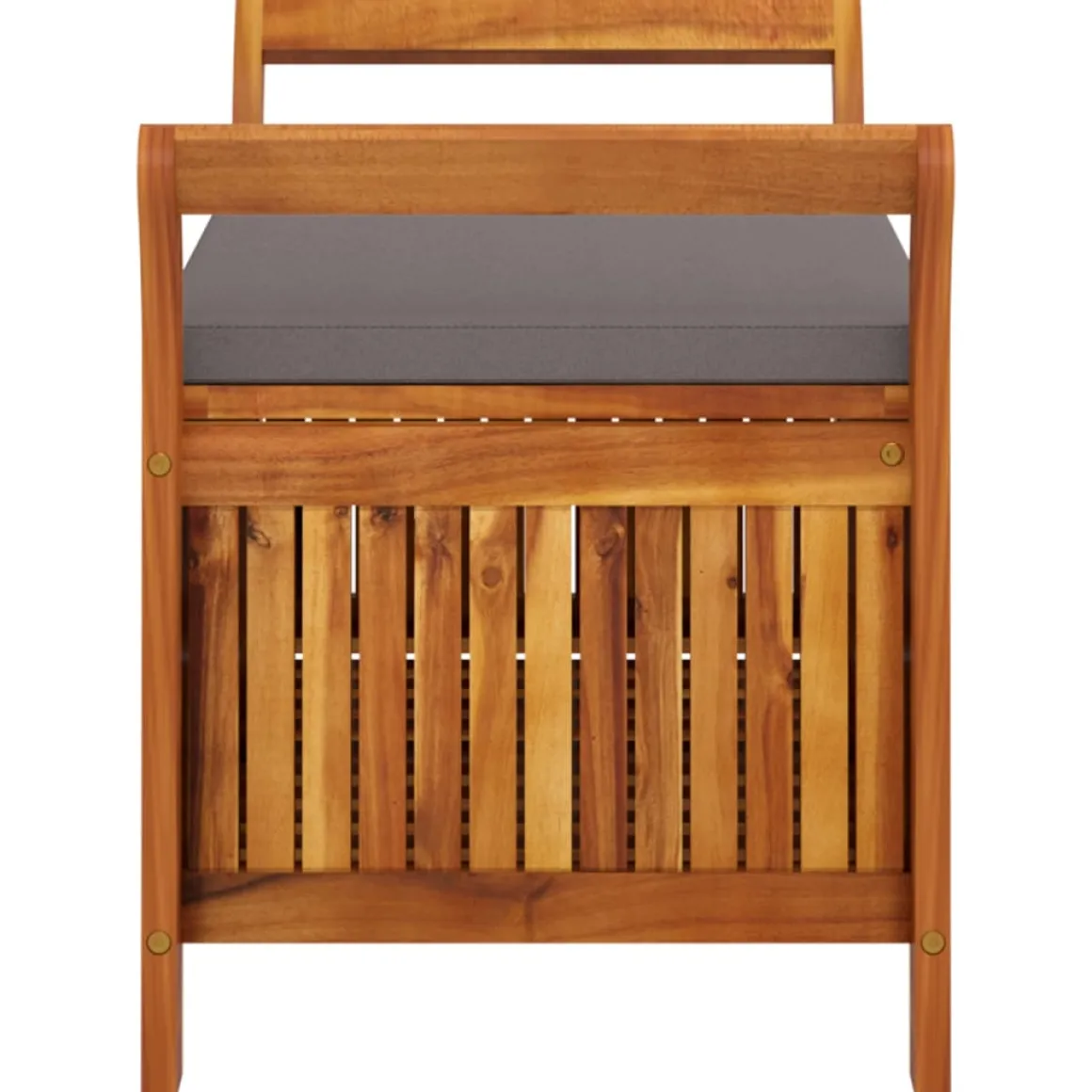 Banco de almacenaje Natur madera de acacia 60x91x50 cm