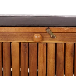 Banco de almacenaje Natur madera de acacia 60x91x50 cm