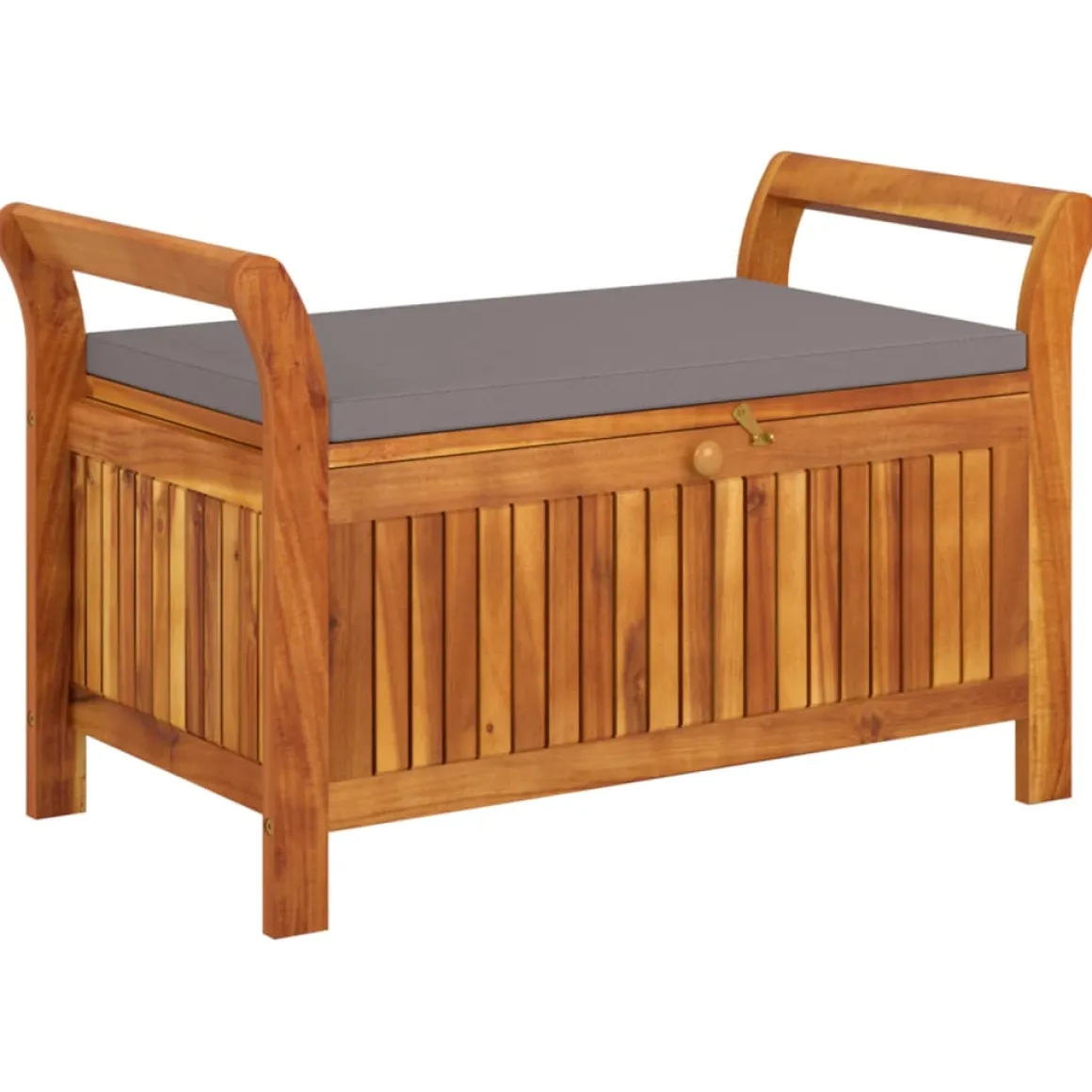 Banco de almacenaje Natur madera de acacia 60x91x50 cm
