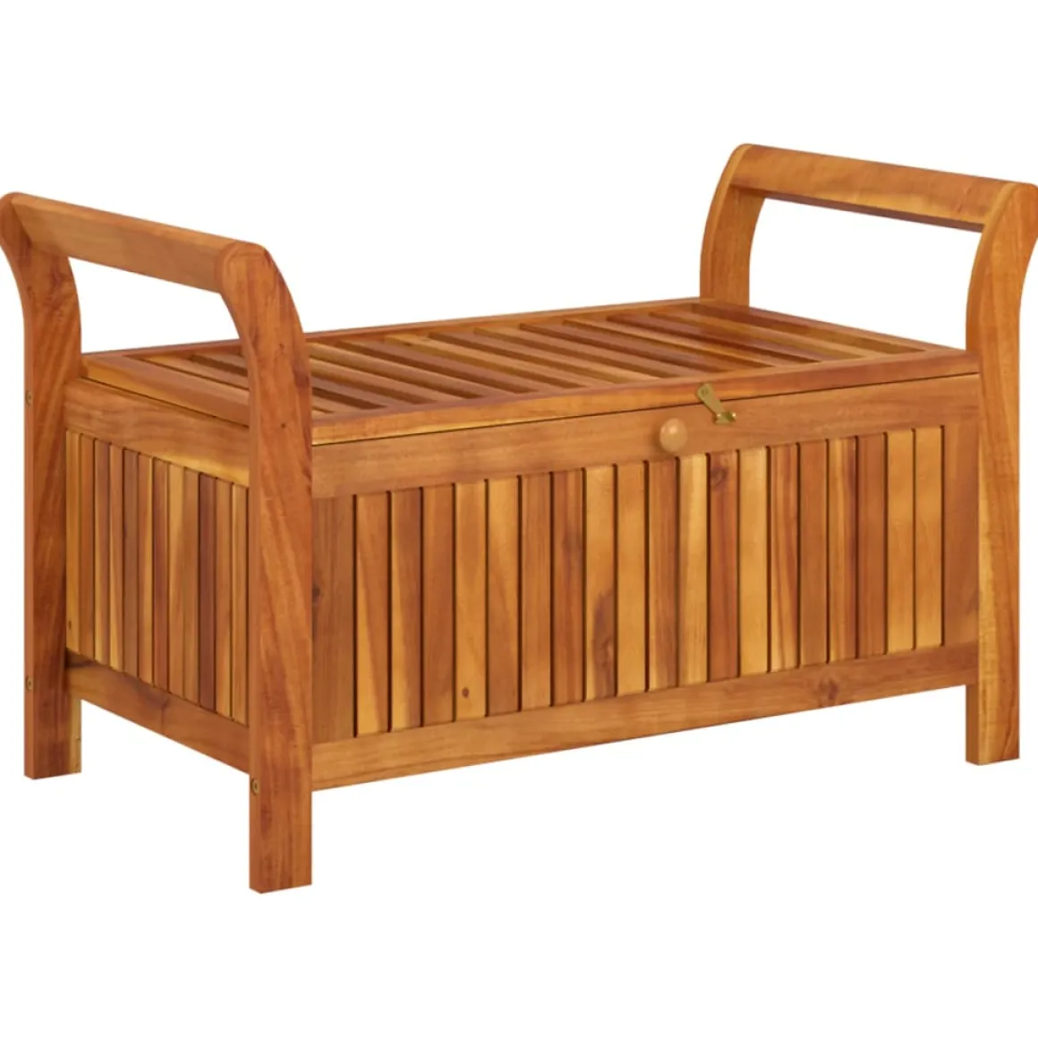 Banco de almacenaje Natur madera de acacia 60x91x50 cm