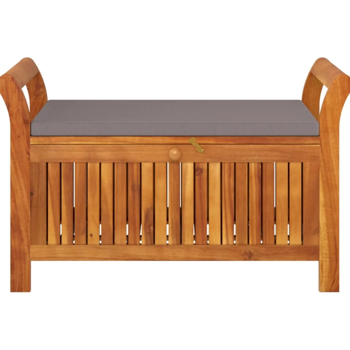 Banco de almacenaje Natur madera de acacia 60x91x50 cm