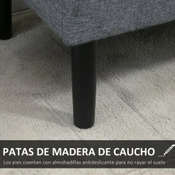 Banco de almacenaje Slim Homcom con tapa abatible gris 58x116x44 cm