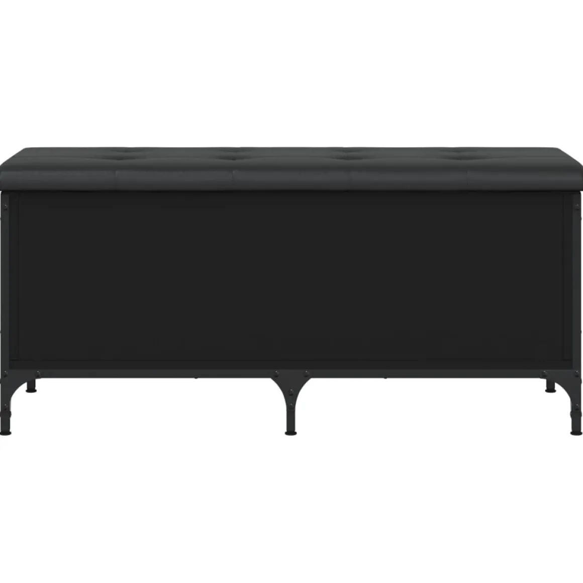 Banco de almacenaje Tristan tapa abatible + cojín negro 45x102x42 cm