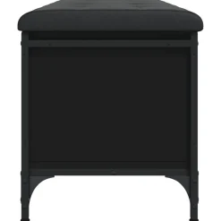 Banco de almacenaje Tristan tapa abatible + cojín negro 45x102x42 cm
