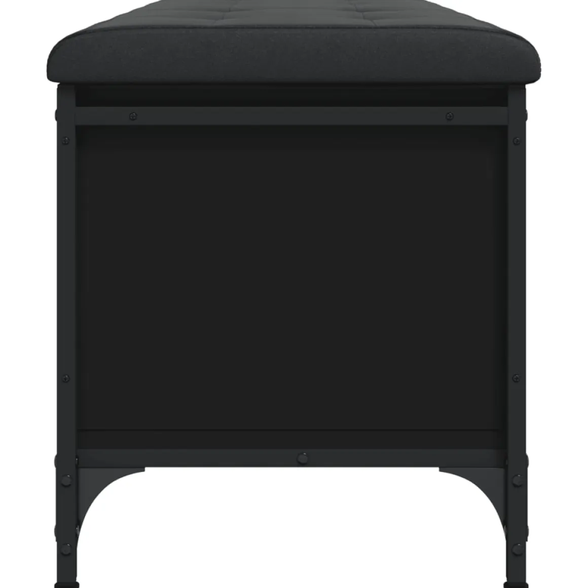 Banco de almacenaje Tristan tapa abatible + cojín negro 45x102x42 cm