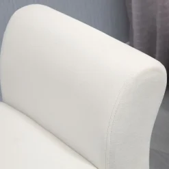 Banco de almacenaje Unakita Homcom con tapa abatible crema 65x111,5x41 cm