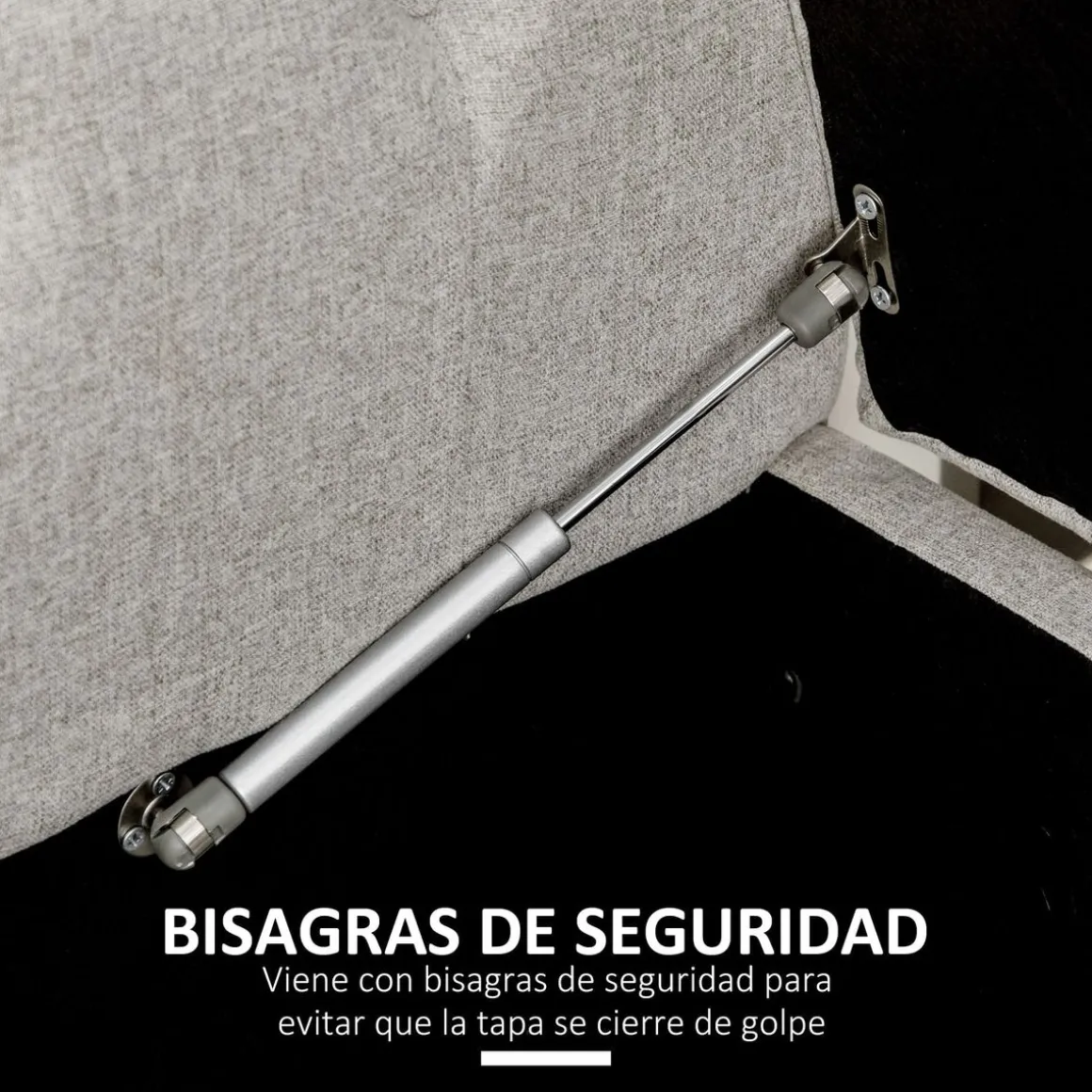Banco de almacenaje Velmara Homcom con reposabrazos 74,5x146,5x49 cm