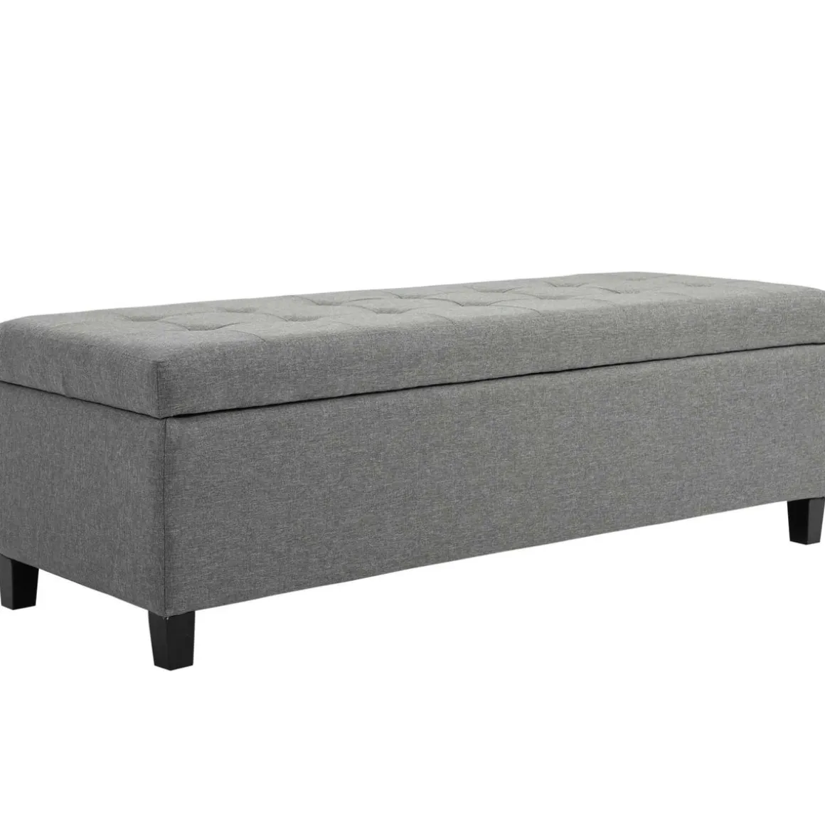Banco de almacenamiento Homcom acolchado gris 41,5x125x49 cm