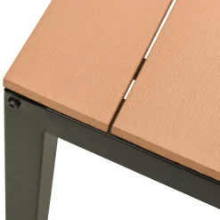 Banco de exterior Lotan 2 plazas marrón/negro 45x110x39 cm