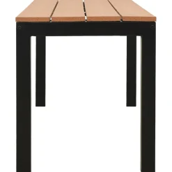 Banco de exterior Lotan 2 plazas marrón/negro 45x110x39 cm