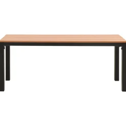 Banco de exterior Lotan 2 plazas marrón/negro 45x110x39 cm
