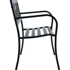 Banco de jardín Baker metal negro 77x125x53 cm