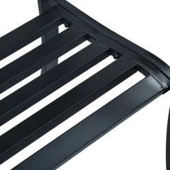 Banco de jardín Baker metal negro 77x125x53 cm