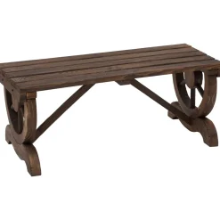 Banco de jardín Garten Outsunny 2 plazas madera de abeto 39,5x98x50 cm