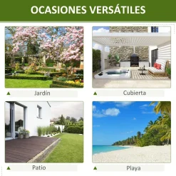 Banco de jardín Garten Outsunny 2 plazas madera de abeto 39,5x98x50 cm