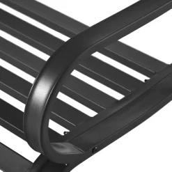Banco de jardín Lago Outsunny 2 plazas 240kg negro 82x127x58 cm