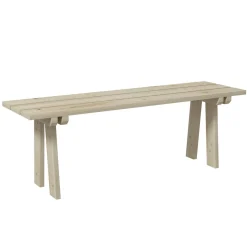 Banco de jardín Matine Outsunny 2 plazas 220kg natural 45x130x38 cm
