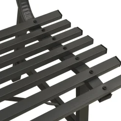 Banco de jardín Park acero negro 76,5x110x59 cm