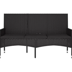 Banco de jardín VidaXL 3 plazas con cojines 85x140x51 cm