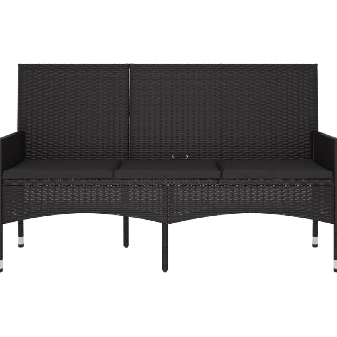 Banco de jardín VidaXL 3 plazas con cojines 85x140x51 cm