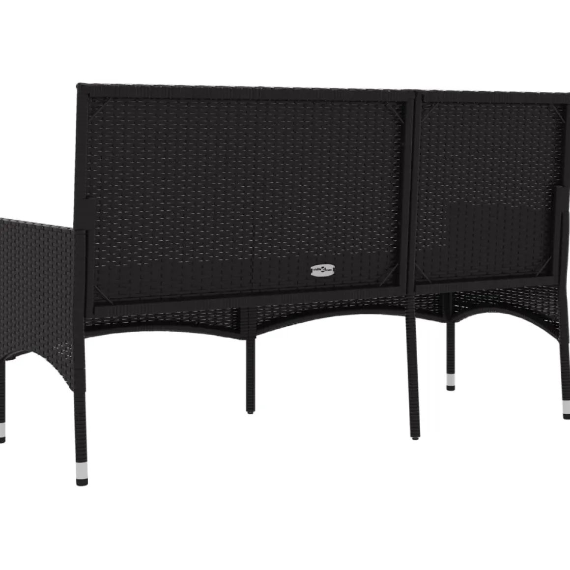 Banco de jardín VidaXL 3 plazas con cojines 85x140x51 cm