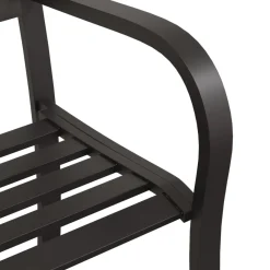 Banco de jardín Welcome acero negro 77x125x53 cm