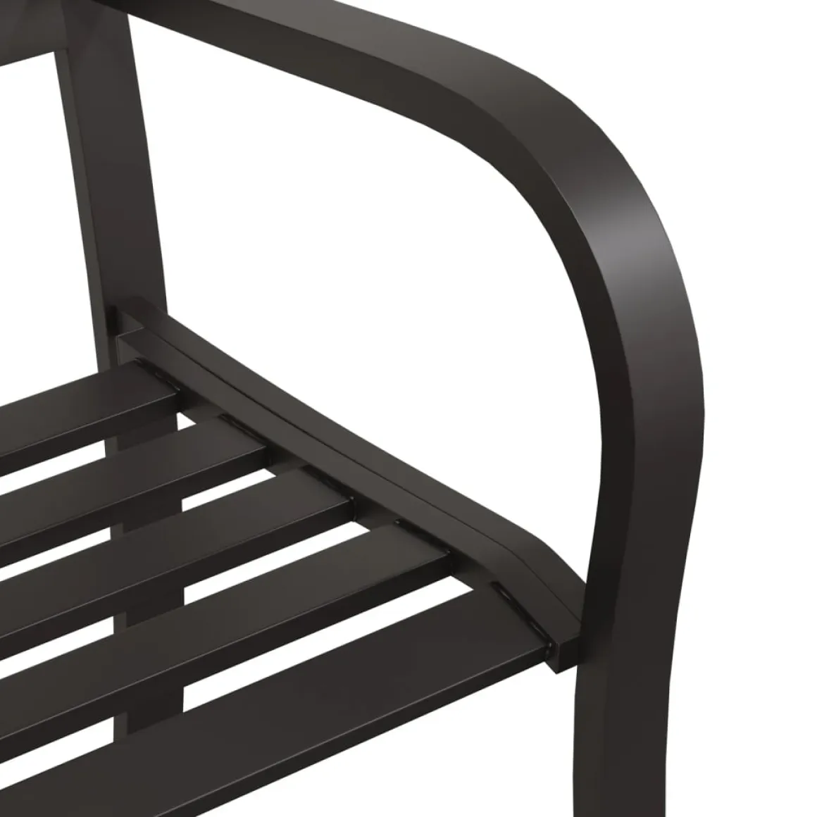Banco de jardín Welcome acero negro 77x125x53 cm