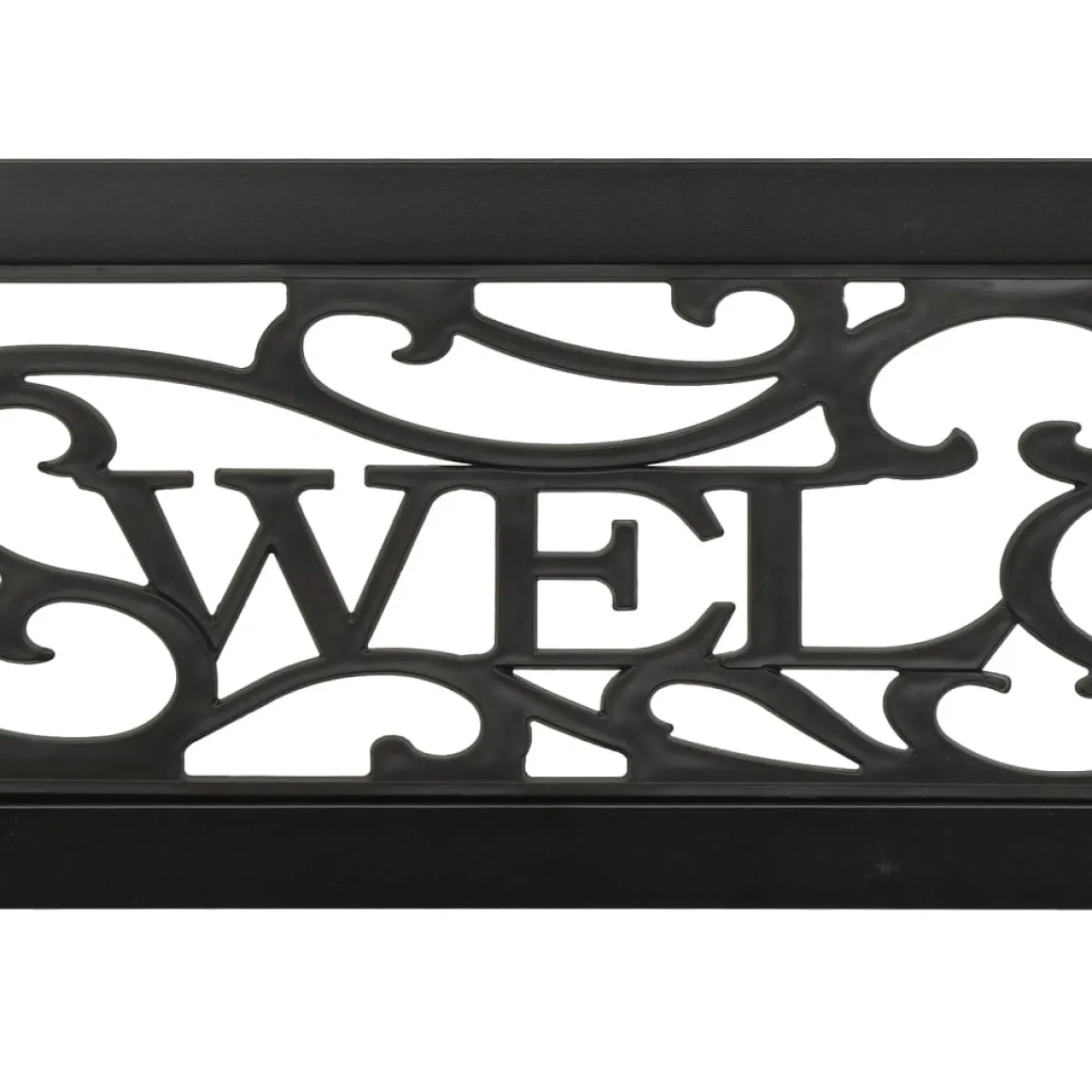 Banco de jardín Welcome acero negro 77x125x53 cm