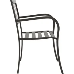 Banco de jardín Welcome acero negro 77x125x53 cm