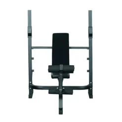 Banco de pesas fitness con respaldo regulable negro 175x98x30 cm