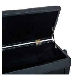 Banco de piano Homcom regulable negro 48/58x54,5x33 cm