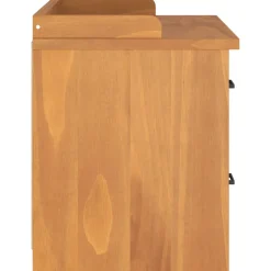 Banco de recibidor Sandnes con puerta y dos cajones natural 50x87x40 cm