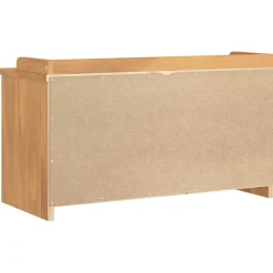 Banco de recibidor Sandnes con puerta y dos cajones natural 50x87x40 cm