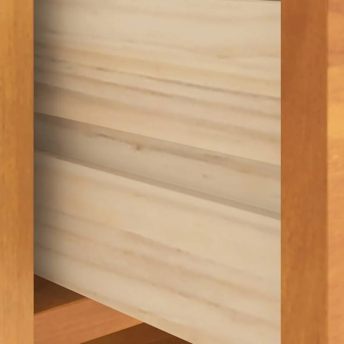 Banco de recibidor Sandnes con puerta y dos cajones natural 50x87x40 cm