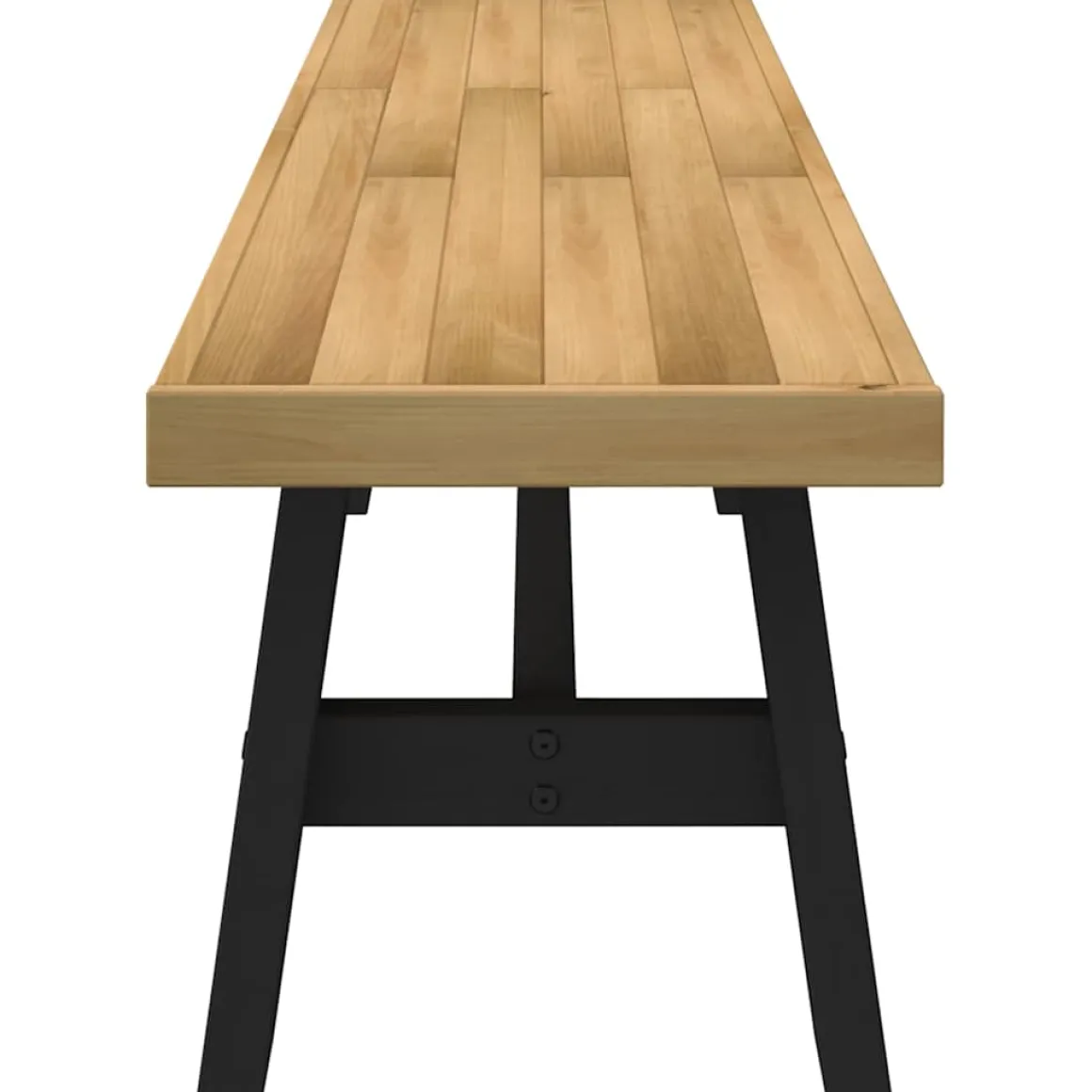 Banco Noain patas forma de A natural/negro 45x180x40 cm