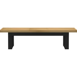 Banco Noain patas forma de U natural/negro 45x180x40 cm