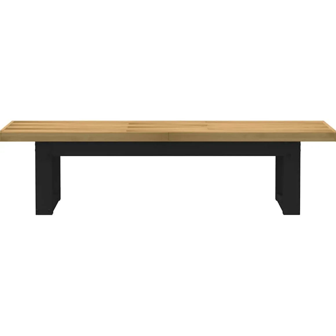 Banco Noain patas forma de U natural/negro 45x180x40 cm