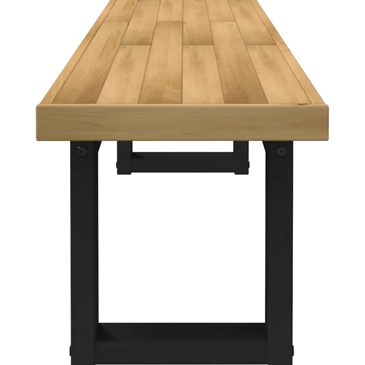 Banco Noain patas forma de U natural/negro 45x180x40 cm