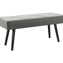 Banco Sojo Homcom acolchado gris 45x100x36 cm