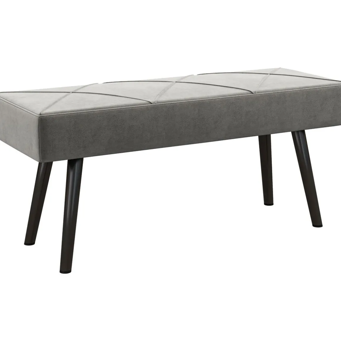 Banco Sojo Homcom acolchado gris 45x100x36 cm