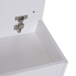 Banco zapatero 3 estantes madera blanco 47x80x30 cm