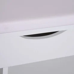 Banco zapatero 3 estantes madera blanco 47x80x30 cm