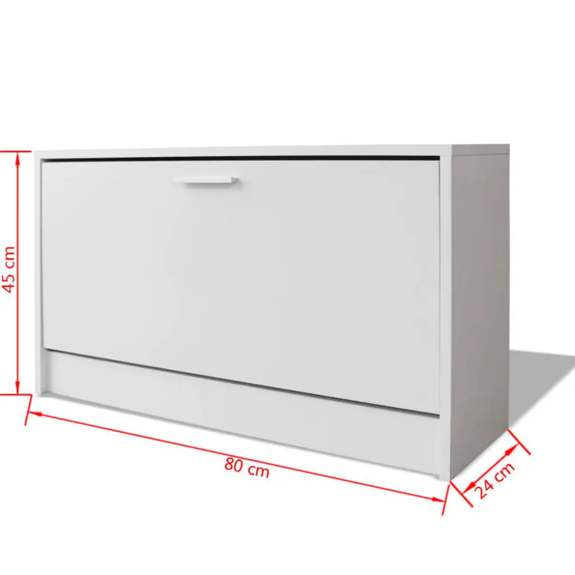 Banco zapatero 1 puerta 6 pares blanco 45x80x24 cm