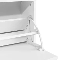 Banco zapatero 1 puerta 6 pares blanco 45x80x24 cm