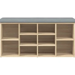 Banco zapatero Hermes 10 módulos + asiento acolchado 50x102x32 cm