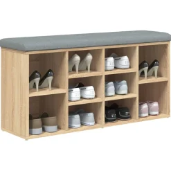 Banco zapatero Hermes 10 módulos + asiento acolchado 50x102x32 cm