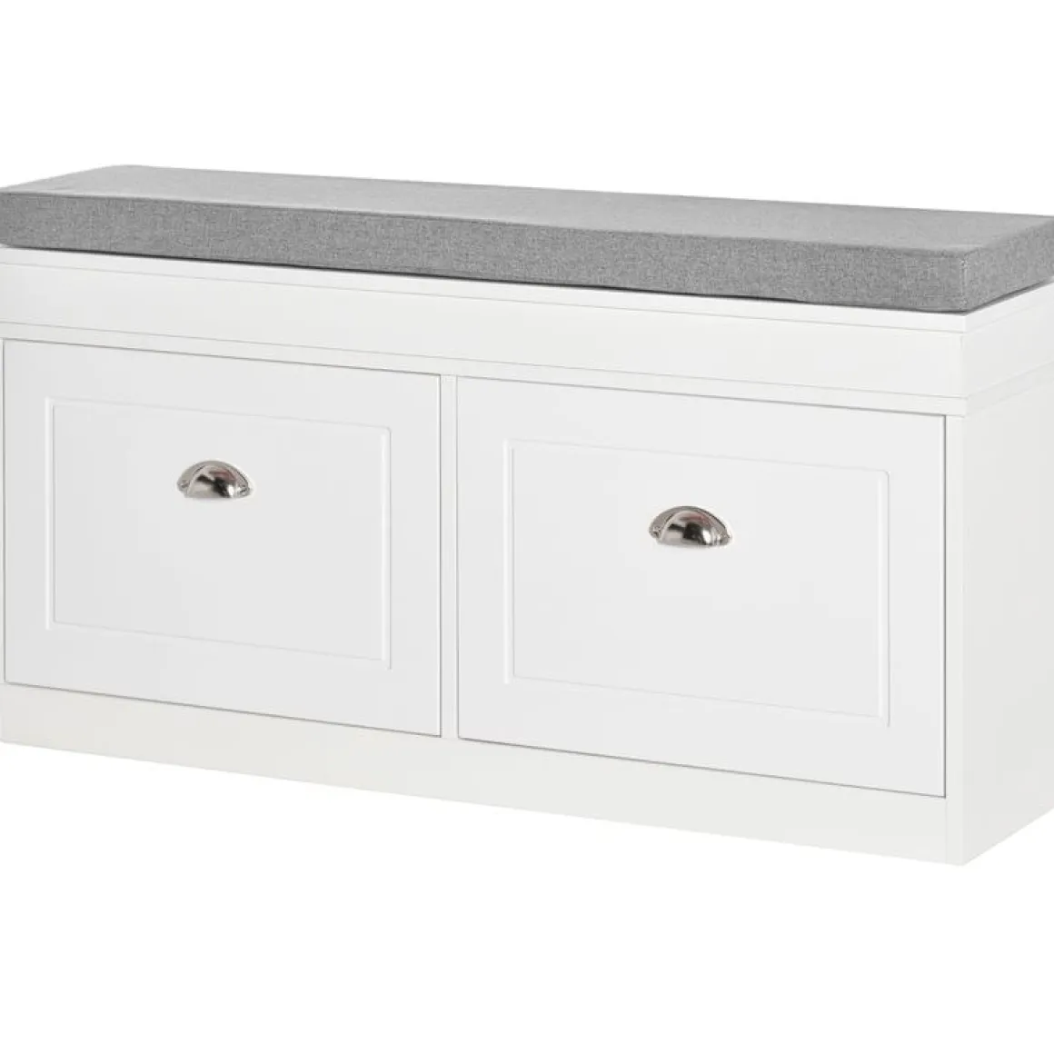 Banco zapatero Homcom 2 cajones blanco 55x104x24 cm