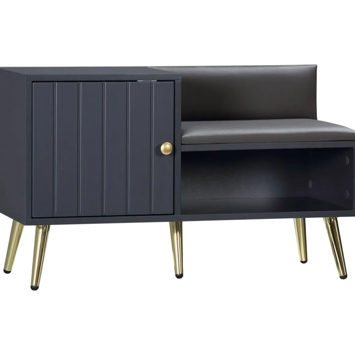 Banco zapatero Jade Homcom armario + compartimento 4 pares 49x80x33 cm
